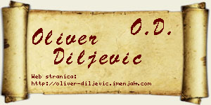 Oliver Diljević vizit kartica